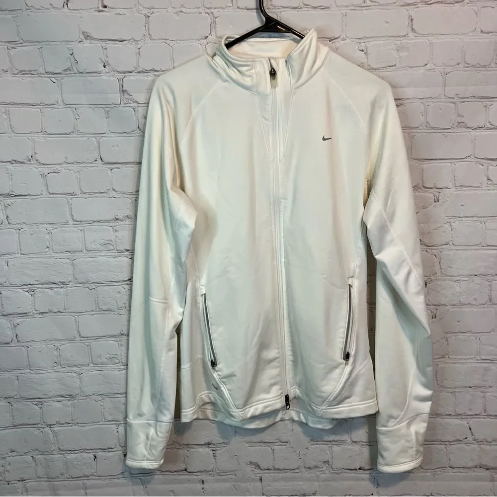 Nike Fit Dry White Tech Fleece Sweater Girls size Large (12-14)